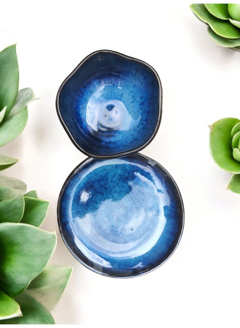 كلور زون بوتري طبق من الفخار و الخزف و بوله لتقديم الطعام آمنة للاستخدام في الميكروويف وغسالة الأطباق والفرن، خفيفة الوزن ومقاومة للخدش 20 سم - Image 1